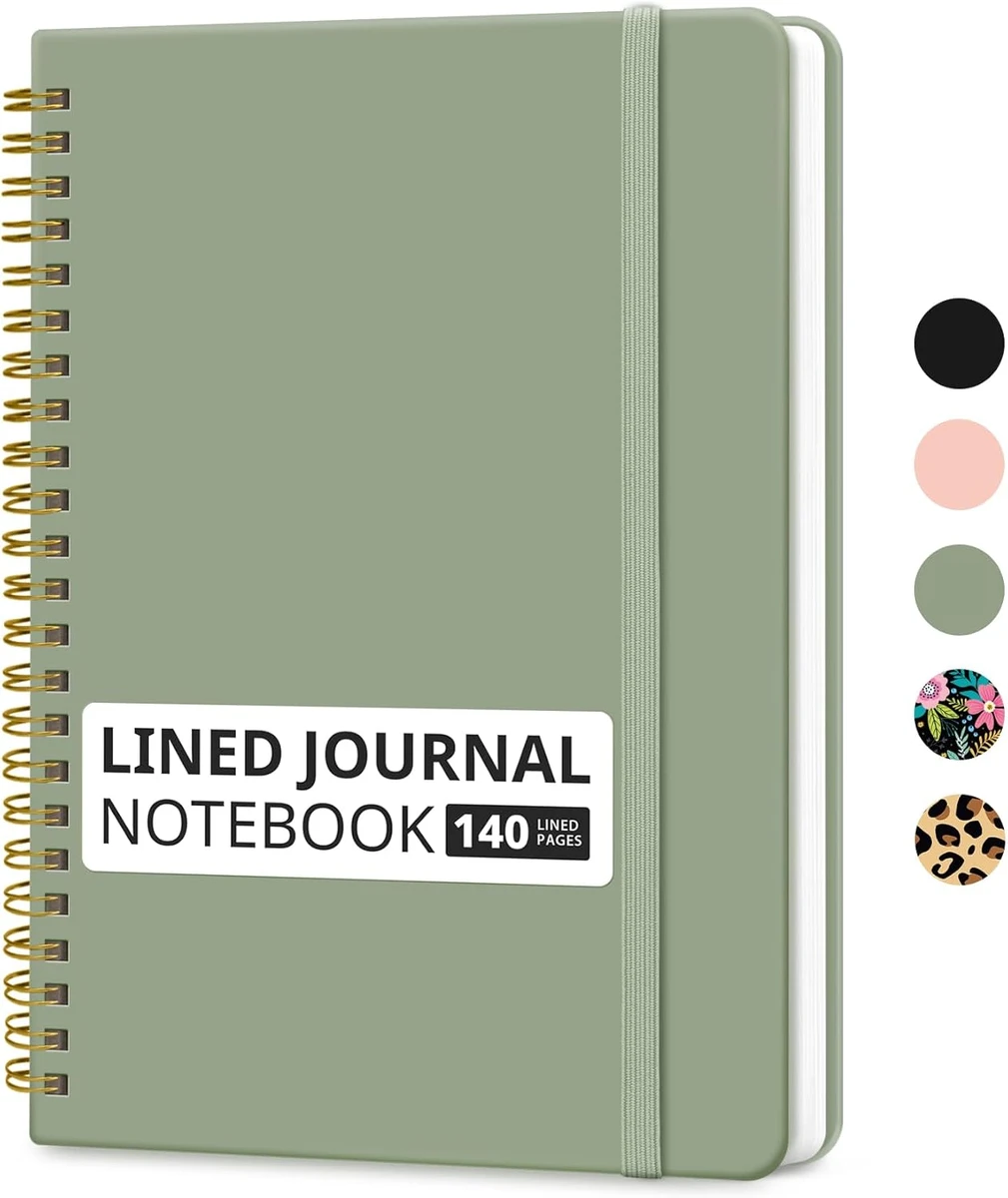 Taja | Lined Spiral Journal Notebook, 140 Pages, A5 (6"x8")