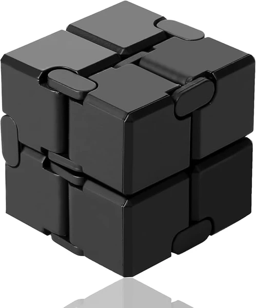 Funxim Fidget Infinity Cube Décompression Jouet Cube de l'infini, Stress de Jouet de Doigt de Fidget et soulagement d'inquiétude pour Le Personnel de Bureau, Surface de Silicone