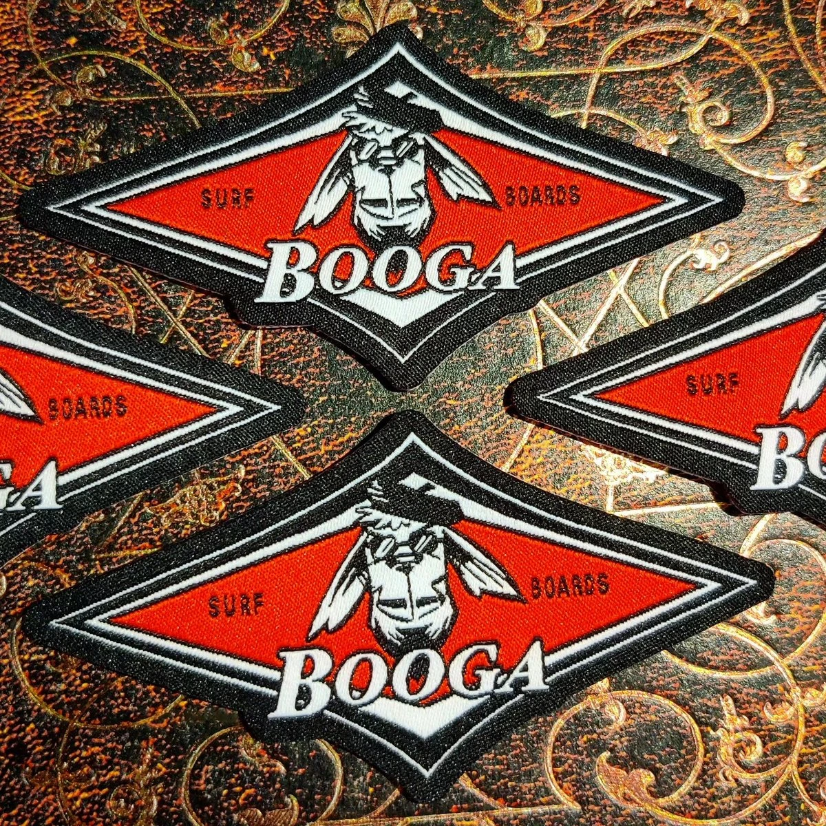 BOOGA SURF BOARDS - SEW-ON PATCH with ART PRINT