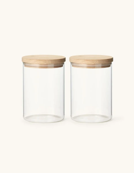 Bocaux avec couvercle - lot de 2