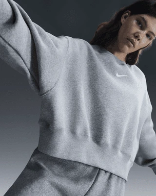 Sweat ultra-oversize à col ras-du-cou Nike Sportswear Phoenix Fleece pour femme