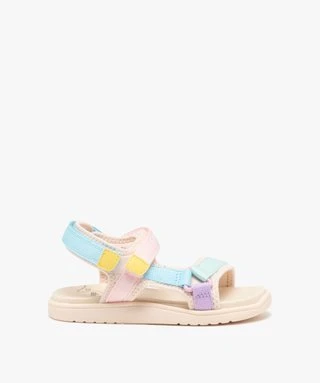 Sandales fille avec brides scratch en mesh