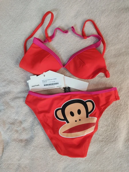 Bikini Ensemble maillot de bain 2 pièces rouge et rose Paul Frank XS Neuf