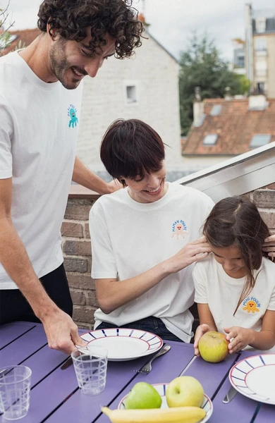 T-shirt Maman Poulpe Affaire de famille - Brodé en coton bio - Look intemporel, taille XS à L