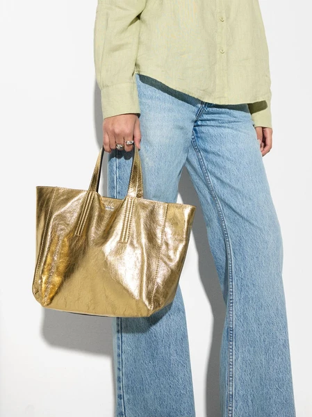 Sac Cabas en cuir métallisé Personnalisable  | Parfois