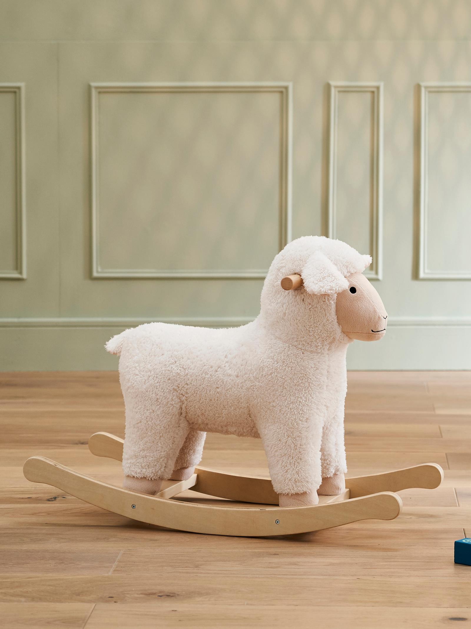 Histoire d'ours - Bascule bébé siège - mouton - avec son + ceinture de  maintien 64,5*27*48 Assise haut : 30 cm cm - Livré dans un carton