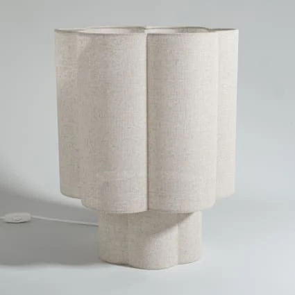 Lampe en polyester recyclé crème