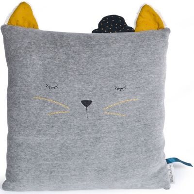 Coussin chat Fernand Les Moustaches (30 x 30 cm)