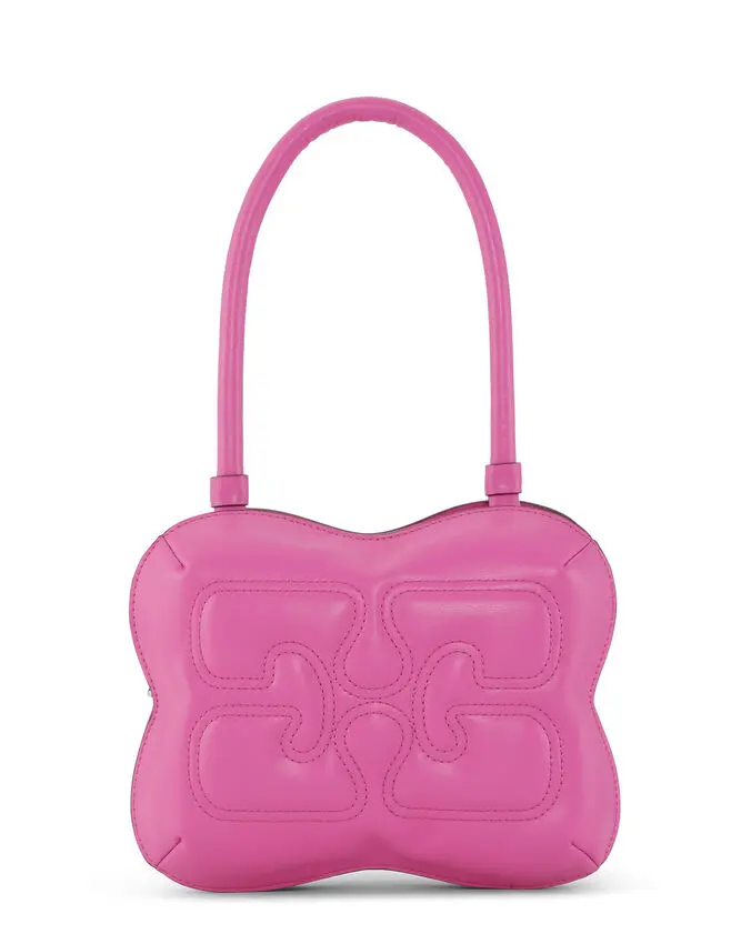 Sac à poignée supérieure rose papillon