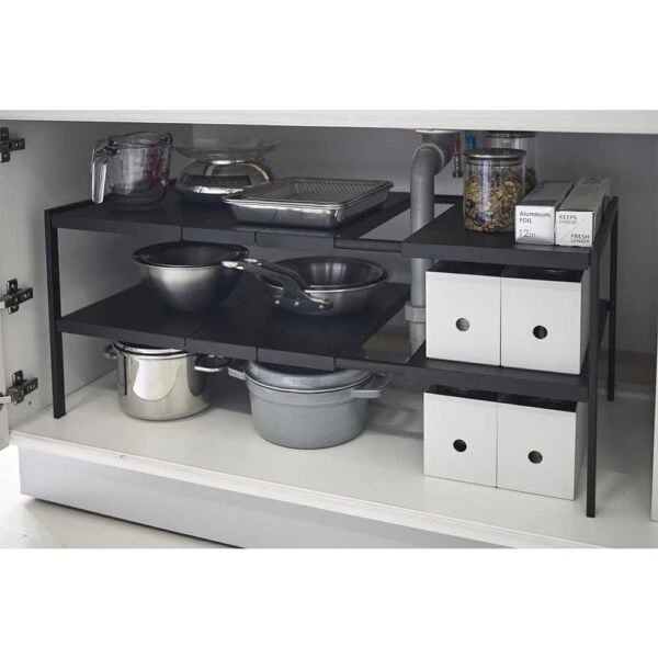 Rangement intérieur pour placard évier lavabo – NOIR – LAPADD