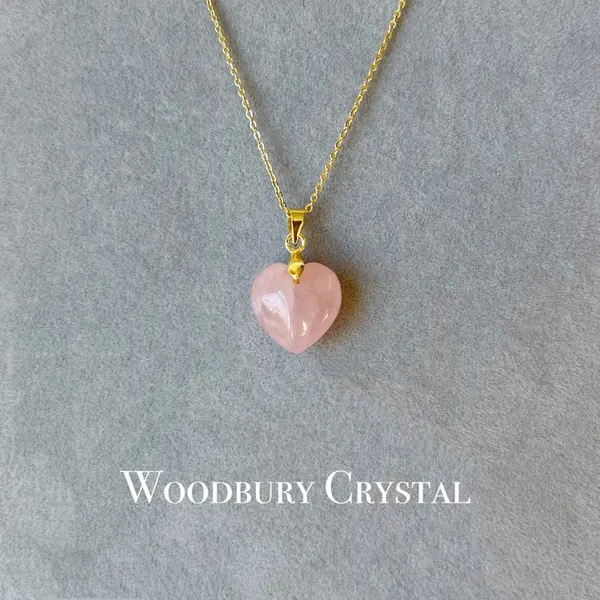Natural Rose Quartz Necklace|Dainty Rose quartz heart necklace |Solid Gold |Rose gold |Sterling Silver|14k Gold filled chain|Pink jewelr