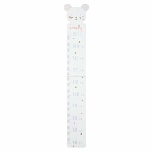 Toise souris blanche, rose et dorée 20x119 | Maisons du Monde