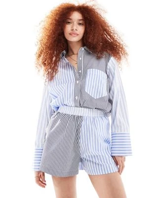 ASOS DESIGN - Chemise rayée à ourlet brut et poche | ASOS