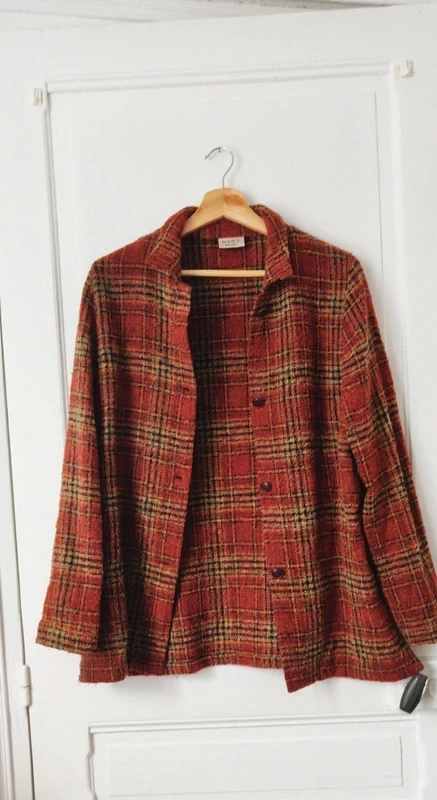 Veste / chemise à carreaux orange