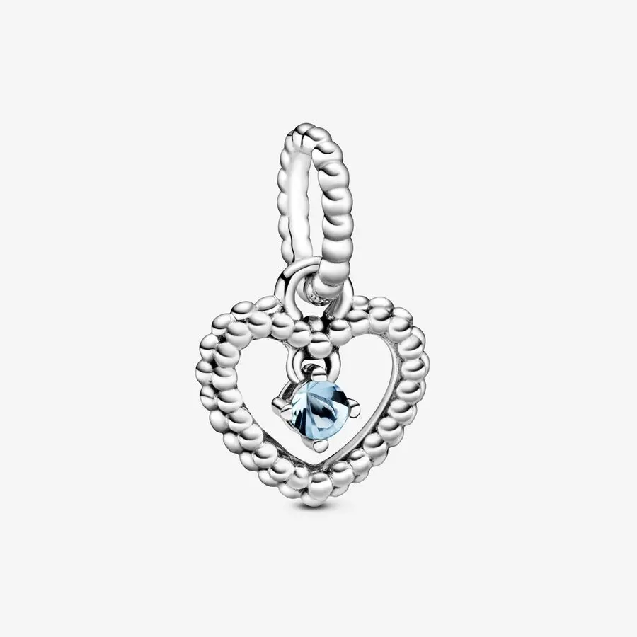 Charm Pendant Cœur Anniversaire Mars