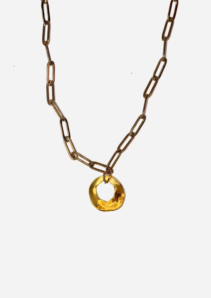 Loop Necklace - Yellow
