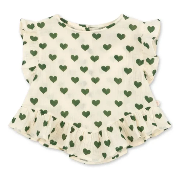 Top Coco Cœurs Coton Bio | Ecru