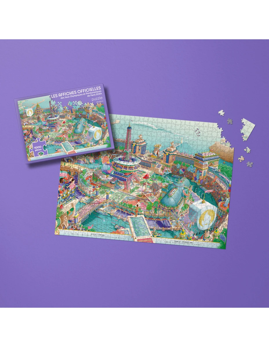 Puzzle - 1000 pièces - 50x70 cm - Les affiches officielles des Jeux Olympiques et Paralympiques de Paris 2024