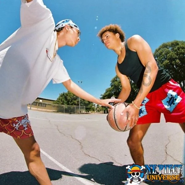 Anime Luffy Wano Shorts Sports Polyester 3D Print | One Piece Universe