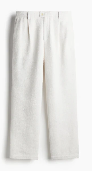 Pantalon texturé Relaxed Fit 36 ou 34