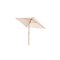 Parasol rectangulaire LEO bambou et taupe chiné L.210 x l.150cm