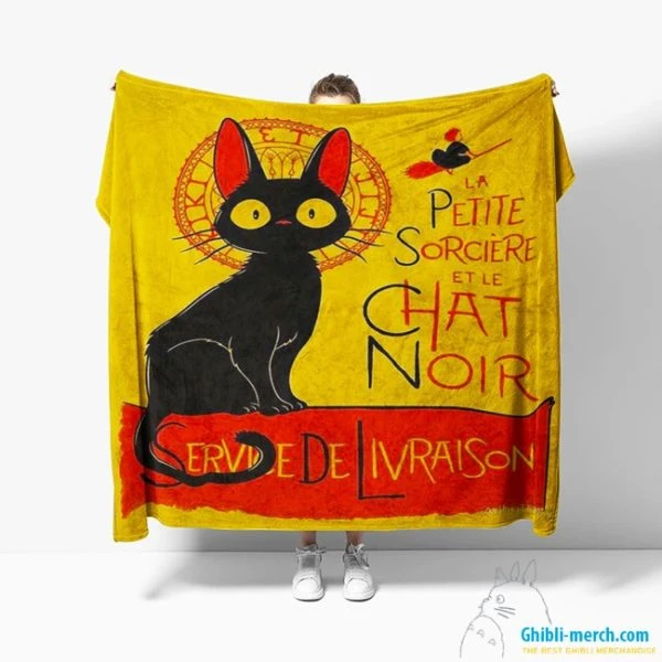 Jiji Blanket (Ghibli Jiji Cat) HOT Pick 2024 x 10 Colors for Sales | Ghibli Merch Store
