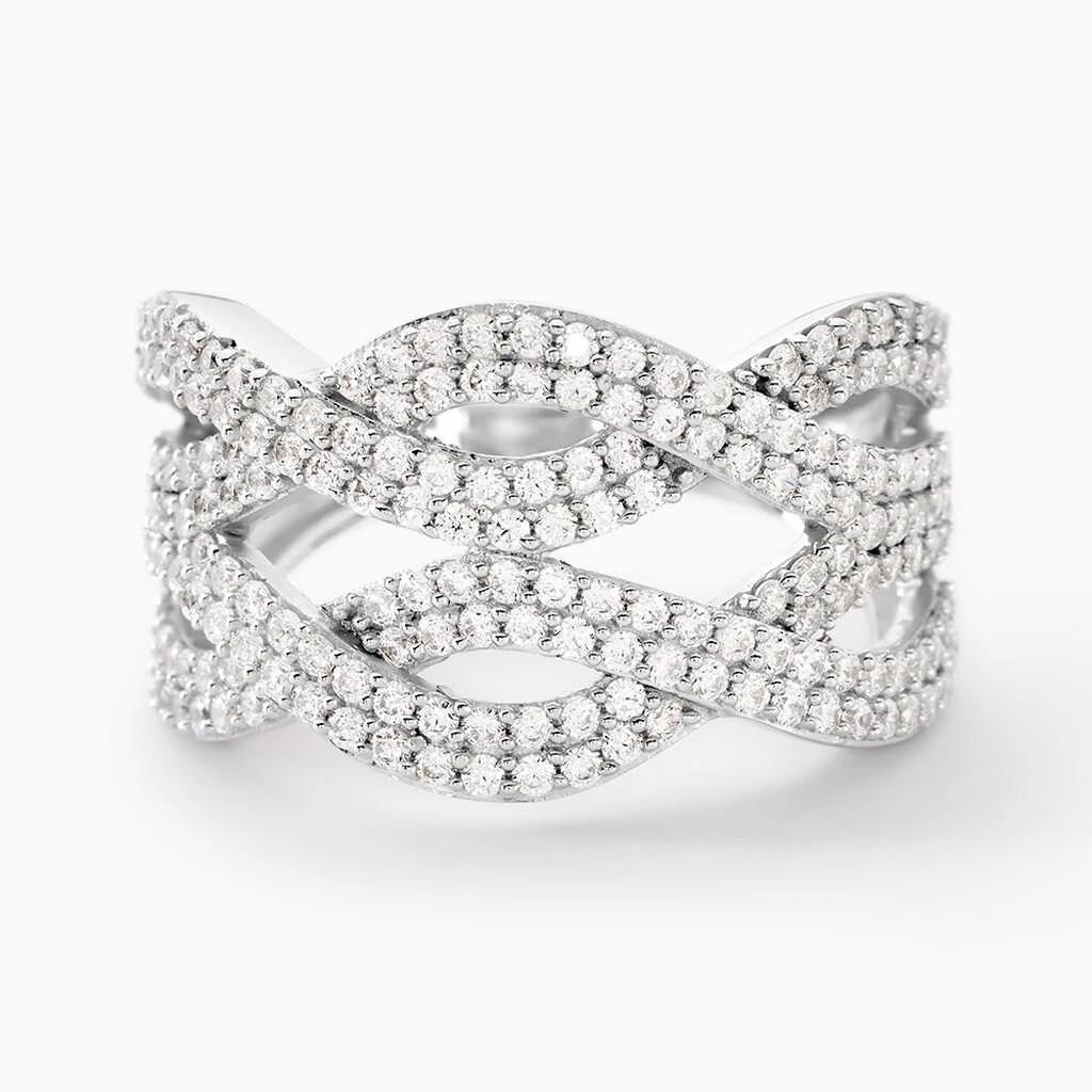Bague Ireneo Argent Blanc Oxyde De Zirconium