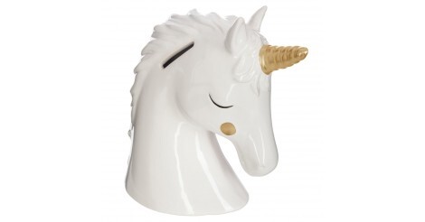 Tirelire Déco "Licorne" 18cm Blanc