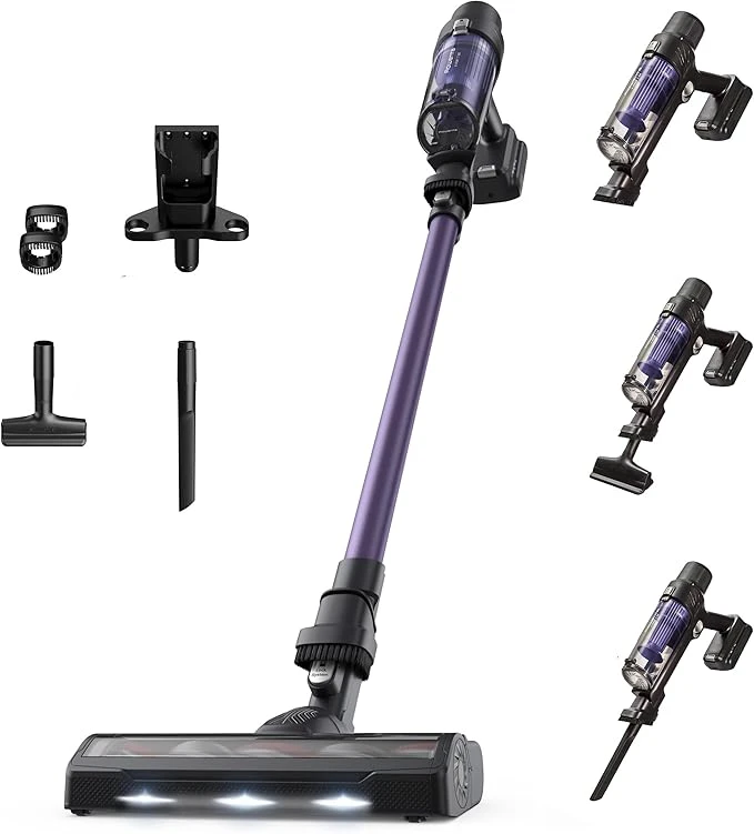 Rowenta X-Pert 7.60 Aspirateur Balai sans fil, Ultra Léger, Puissant 140W, Polyvalent, Autonomie 45min, Efficace tous Types de Sols, RH6A31WO, Violet
