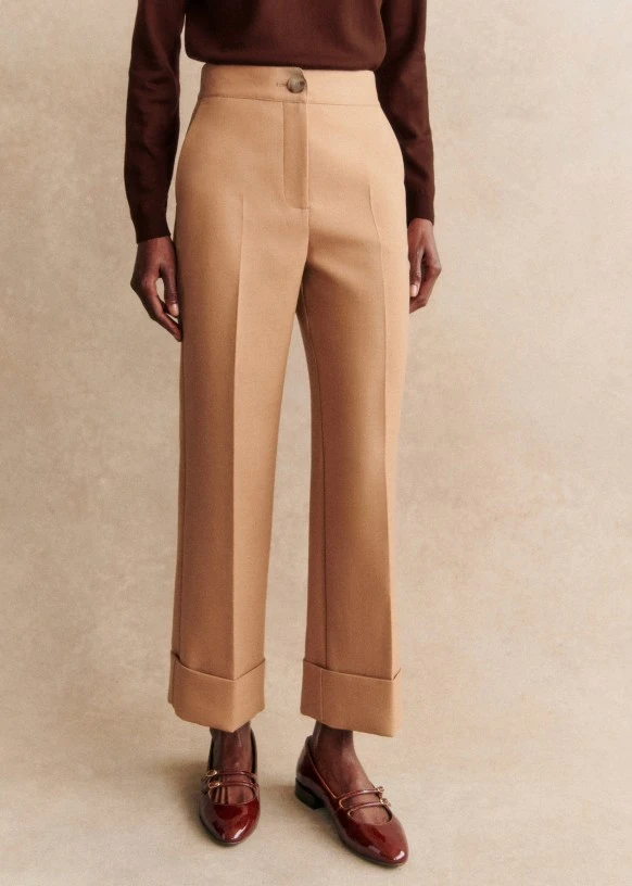 Pantalon Damon - Camel Clair - Polyester recyclé - Sézane