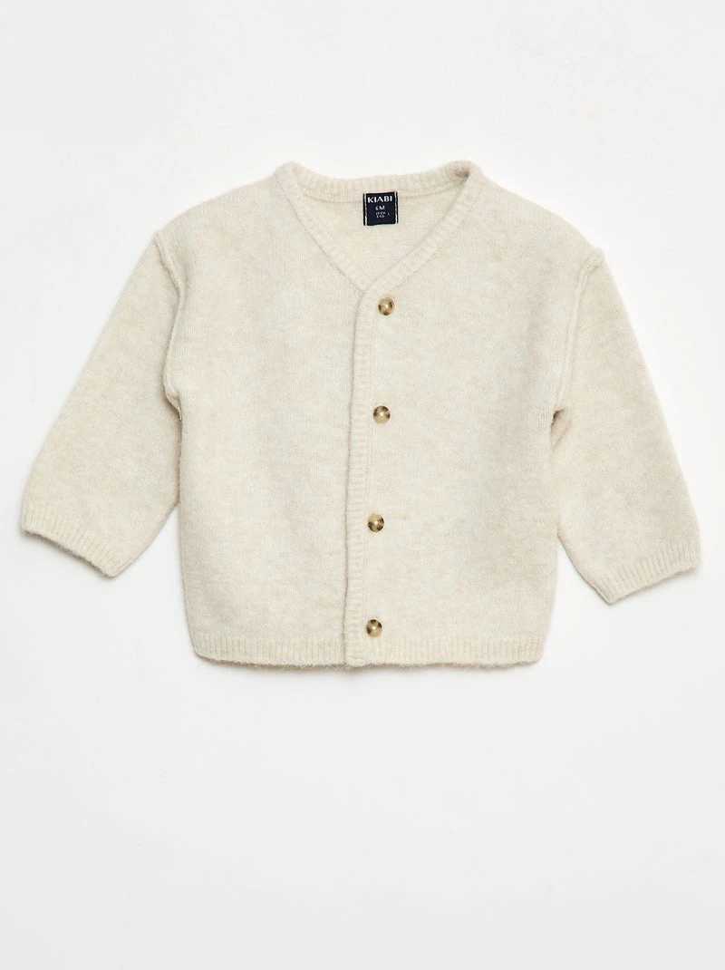 Gilet en maille grosse jauge uni