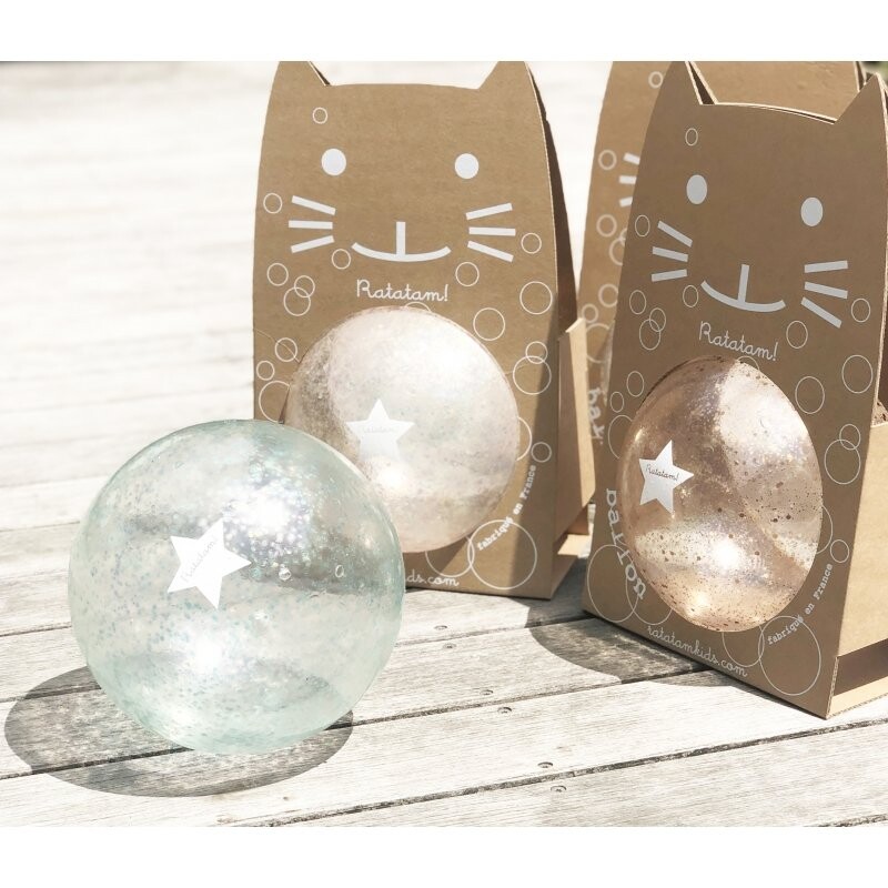 Ballon bulle 12 cm | Chat argent - Ratatam