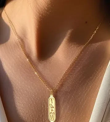 Collier cartouche égyptien OR