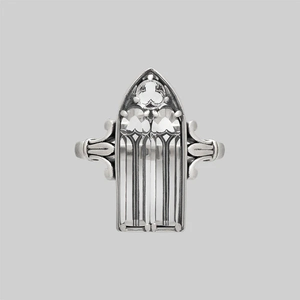 CLERESTORY. Cathedral Glass Window Ring - Silver