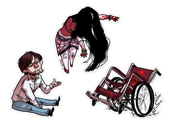 Silent Hill 4: the Room | Spooky cute Henry Townshend vinyl stickers pack
