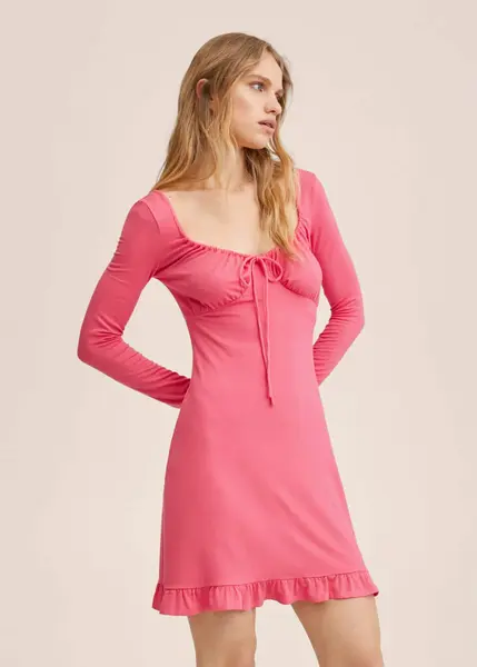 Robe cordon de serrage -  Femme | MANGO OUTLET France