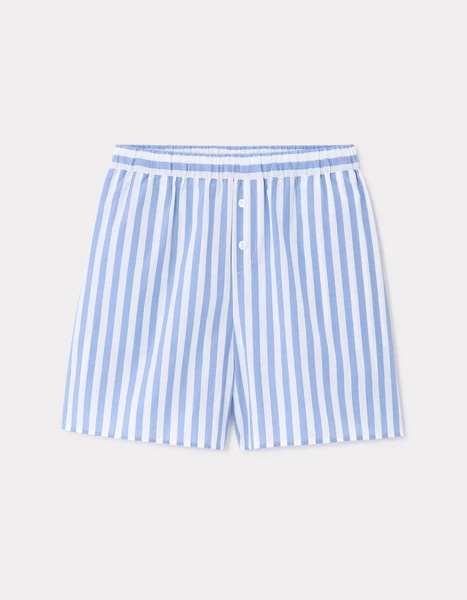 Short en popeline rayé - bleu | celio be camaïeu