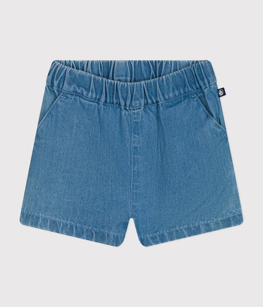 Short bébé en denim léger