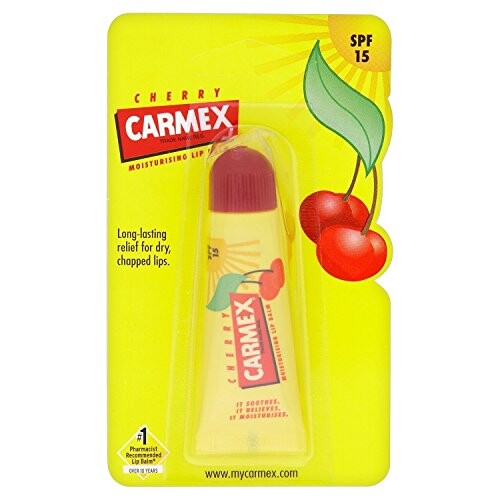 Carmex CHERRY Moisturising Lip Balm Tube SPF 15 For Dry &amp; Chapped Lips 10g