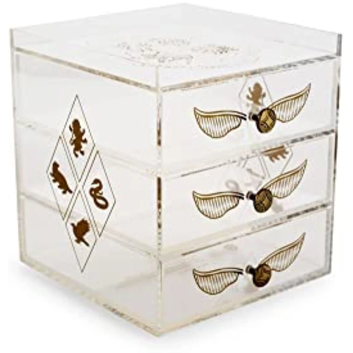 Ukonic Harry Potter Snitch Acrylic Beauty Organizer Jewelry Box Display Case