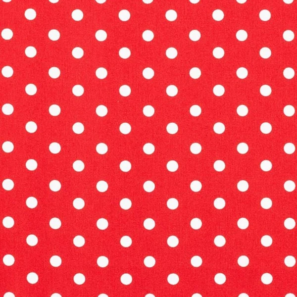 Popeline coton Grands pois – rouge/blanc