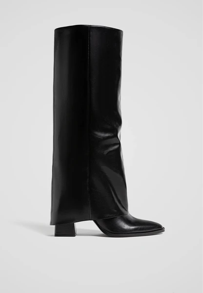 Bottes à talon guêtres