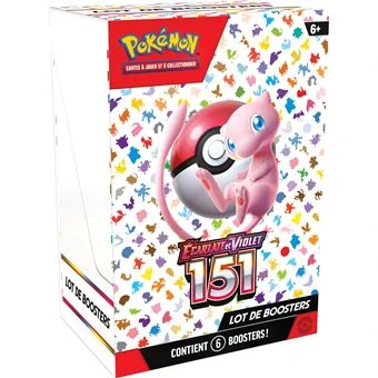 Cartes à collectionner Pokémon EV3.5 Bundle de 6 boosters Ecarlate et Violet 151