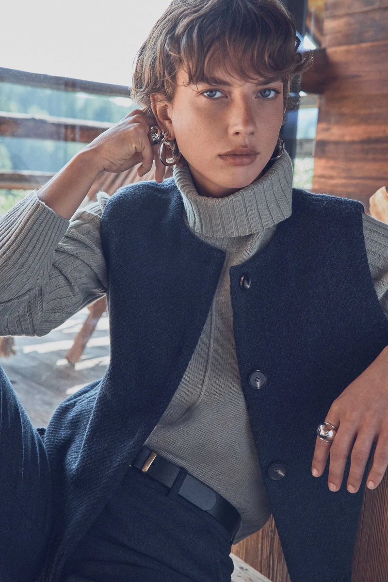 Gilet sans manches en laine PAIGE