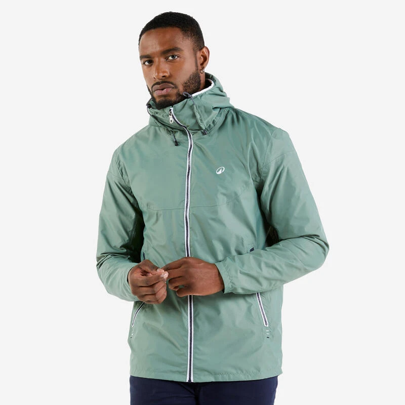 Veste de voile imperméable Homme vert comme sur photo taille S- Sailing 100 navy blanc