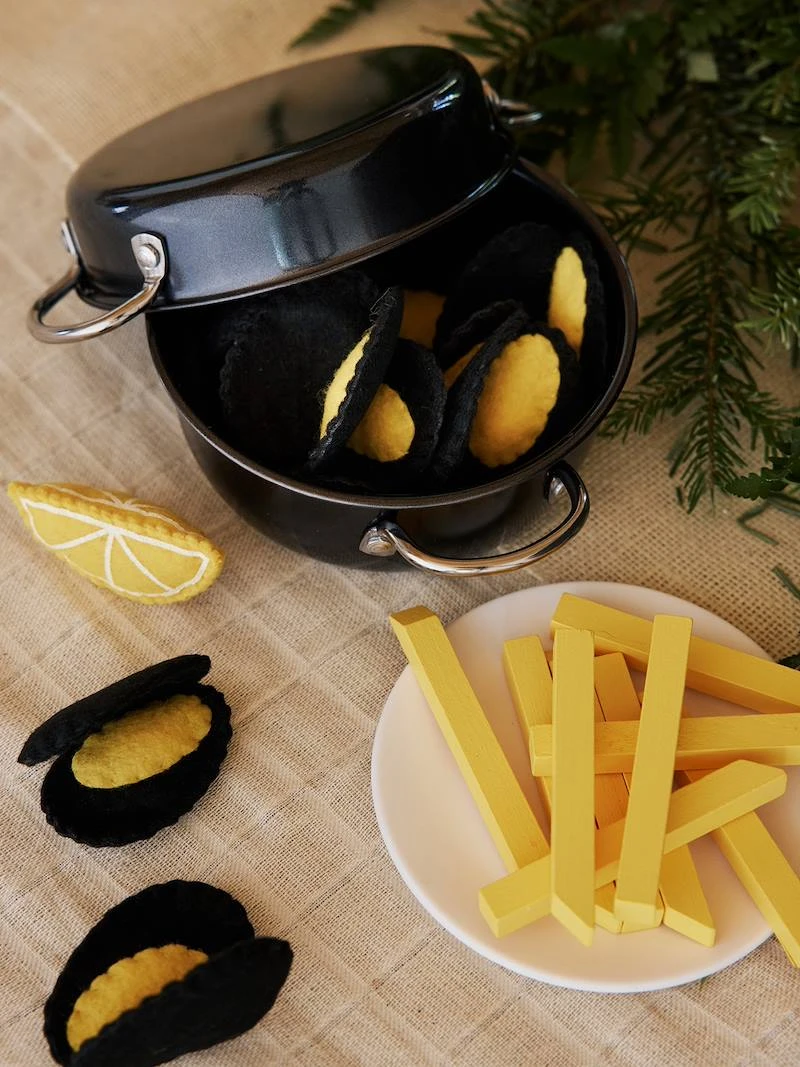 Moules frites en bois FSC® noir - Vertbaudet