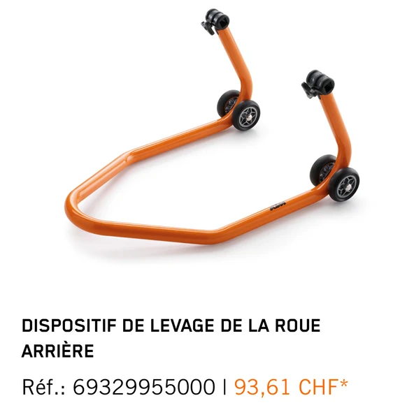 Dispositif de levage de la roue arrière 