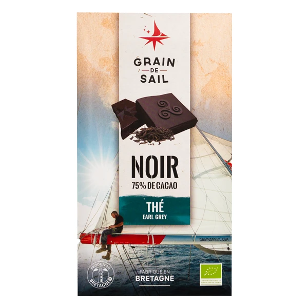 Tablette de chocolat Noir au Thé Earl Grey BIO