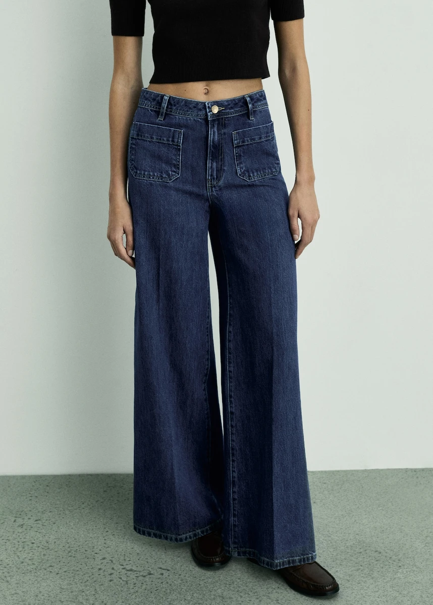 Jean wideleg poches - Femme | MANGO France métropolitaine