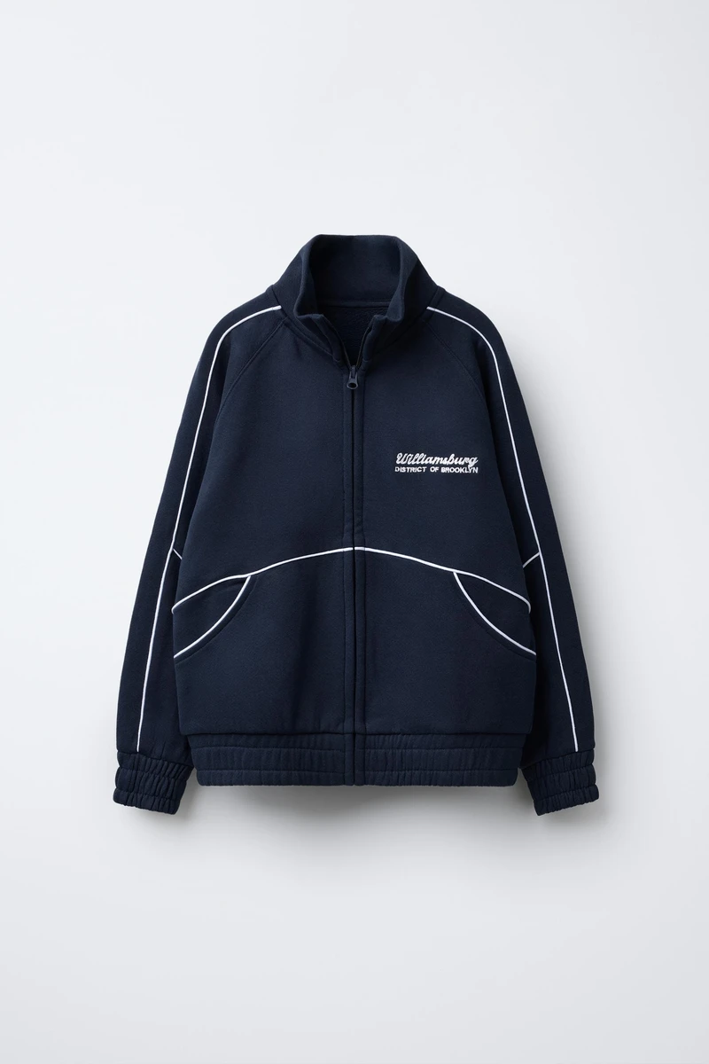 SWEAT EN MOLLETON À INSCRIPTION